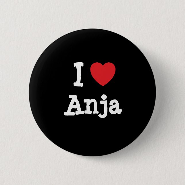 I kärlek Anja eart T-Shirt Knapp (Framsida)