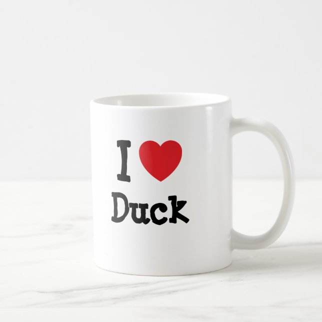 I kärlek Anka hjärta T-Shirt Kaffemugg (Höger)