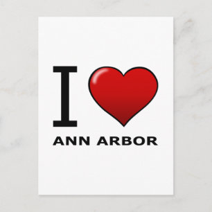 I KÄRLEK ANN ARBOR,MI - MICHIGAN VYKORT