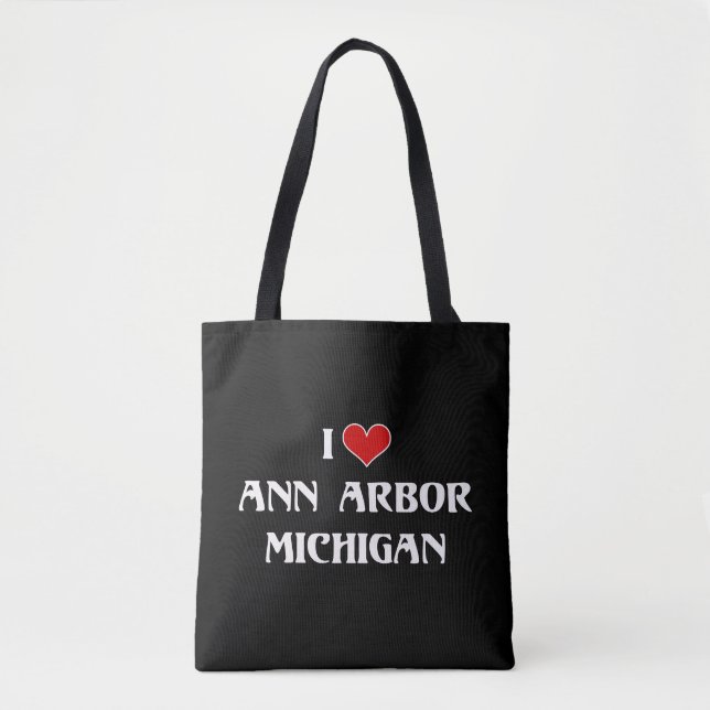 I Kärlek Ann Arbor, Michigan Tygkasse (Framsida)