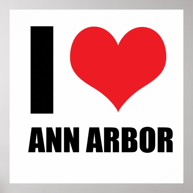I kärlek Ann Arbor Poster (Framsidan)