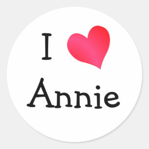 I Kärlek Annie Runt Klistermärke