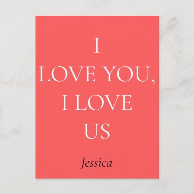 I kärlek anpassar du och oss personlighet vykort (Framsida)