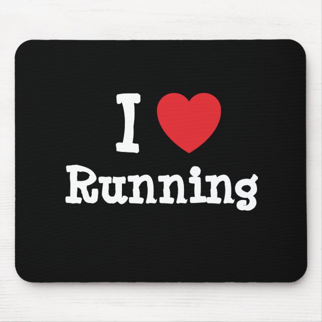 I kärlek anpassningsbar av hjärta musmatta (Framsidan)