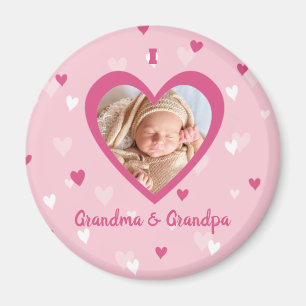 I Kärlek Anpassningsbar You Photo Hearts Valentine Magnet