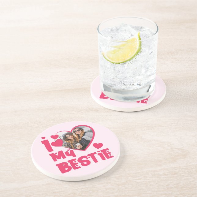 I Kärlek - Anpassningsbarnas fotohjärtformade desi Underlägg (Sidan)