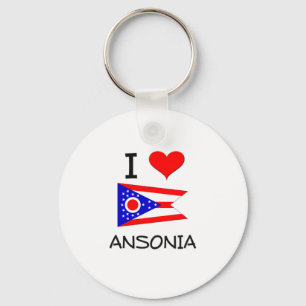 I Kärlek Ansonia Ohio Nyckelring