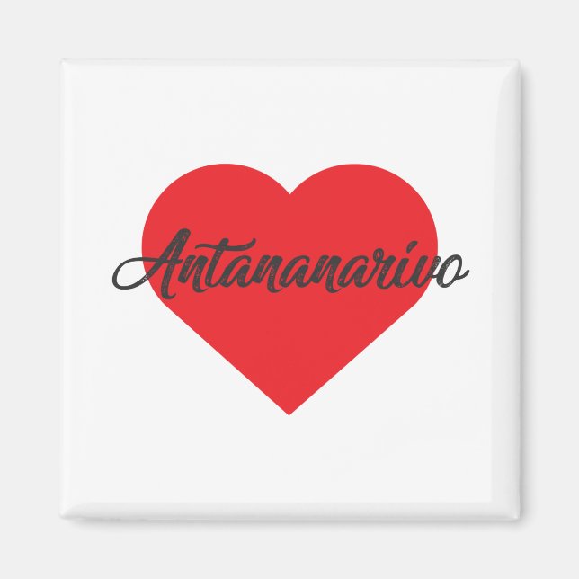 I Kärlek Antananarivo - Madagaskar Magnet (Framsidan)