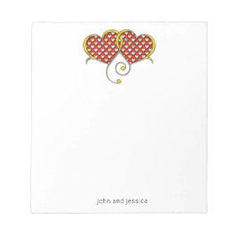 I Kärlek anteckningskortets utformning Anteckningsblock