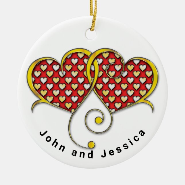 I Kärlek anteckningskortets utformning Julgransprydnad Keramik (Framsidan)