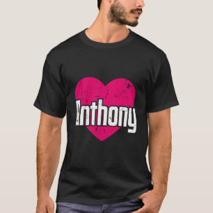 I Kärlek Anthony Cute First Namn I Heart Anthony T Shirt