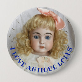 I Kärlek Antique Dolls 4-tumsknapp Knapp