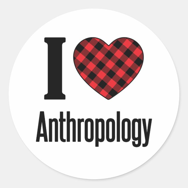 I Kärlek Antropologi Runt Klistermärke (Framsida)