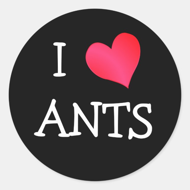 I Kärlek Ants Runt Klistermärke (Framsida)