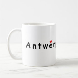 I kärlek Antwerpen Kaffemugg