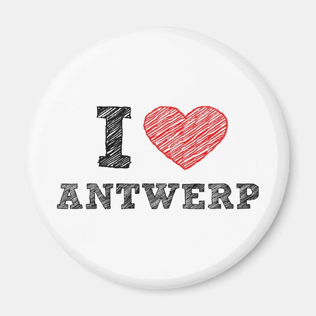 I Kärlek Antwerpen Magnet (Framsidan)