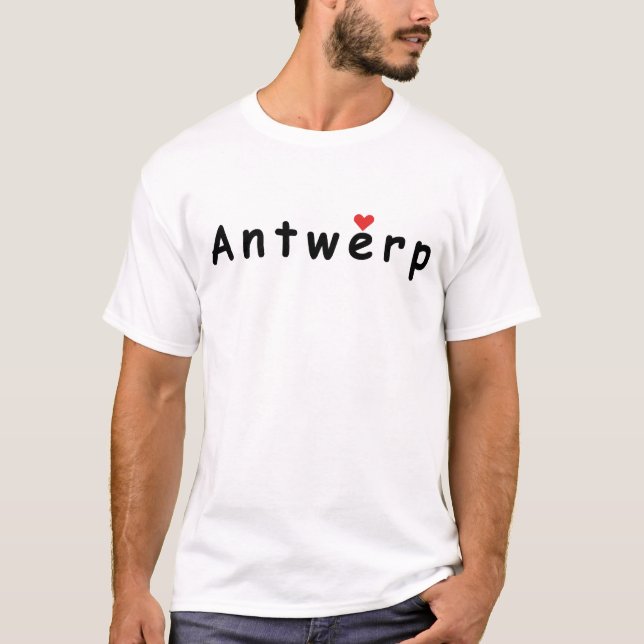 I kärlek Antwerpen T Shirt (Framsida)