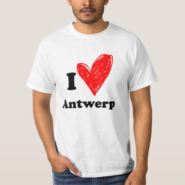 I kärlek Antwerpen T Shirt (Framsida)