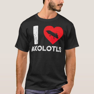 I Kärlek Aolotls Funny Amphibian Salamander wester T Shirt