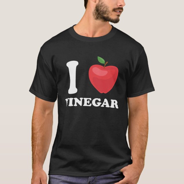 I Kärlek Äppelcider Vinegar Vinegar-tillståndet T Shirt (Framsida)