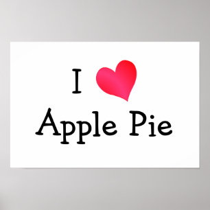 I Kärlek Apple Paj Poster