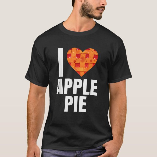 I Kärlek Apple Paj T Shirt (Framsida)
