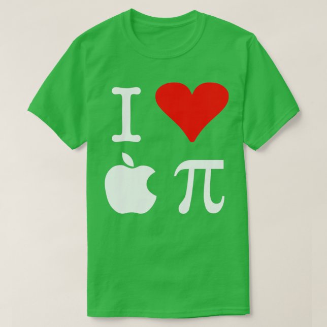 I Kärlek Apple Pi T Shirt (Design framsida)
