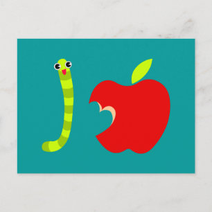 I Kärlek Apple-vykort Vykort