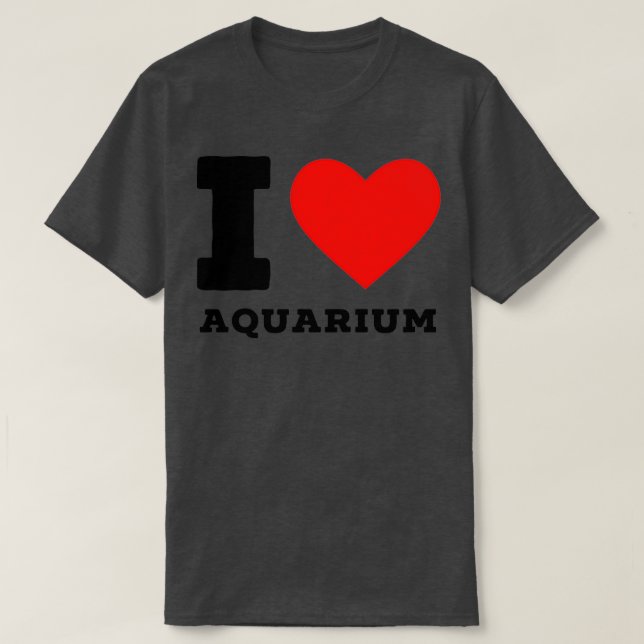 i kärlek aquarium t shirt (Design framsida)