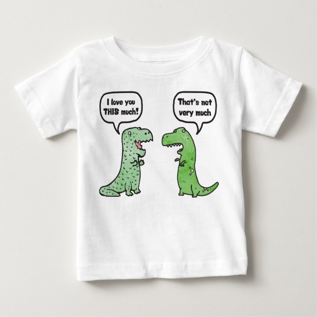 I Kärlek ÄR DET MYCKET (T-Rex) Tee (Framsida)