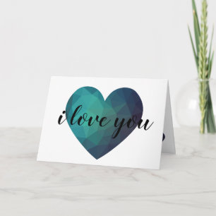 I kärlek är din blåa hjärtvalentins dag kort