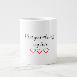 I kärlek är du alltid Valentines Gift Specialty Mu Jumbo Mugg