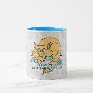 I Kärlek är du bara hur jag är katt Mugg