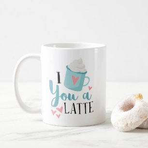 I Kärlek är du en latte Alla hjärtans dag Mugg