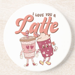 I kärlek är du en latte retro-Valentines Underlägg
