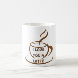 I Kärlek är du en latte romantisk design Kaffemugg