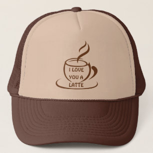 I Kärlek är du en latte romantisk design Keps