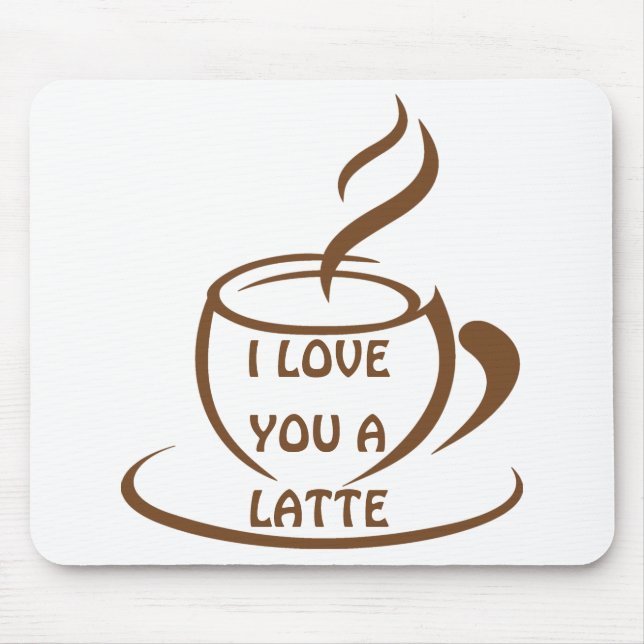 I Kärlek är du en latte romantisk design Musmatta (Framsidan)