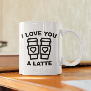I Kärlek är du en sen tvåtonskonkaffe Mugg
