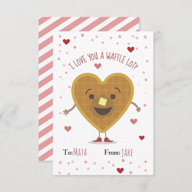 I Kärlek är du en våffle, ett stort hjärta, alla h (Fram/baksida)