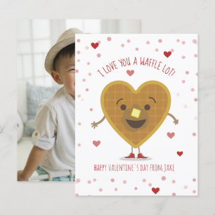 I Kärlek är du en våffle, ett stort hjärta, barn A Vykort