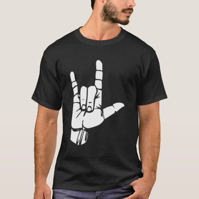 I Kärlek är du ett amerikanskt teckenspråk T Shirt (Framsida)
