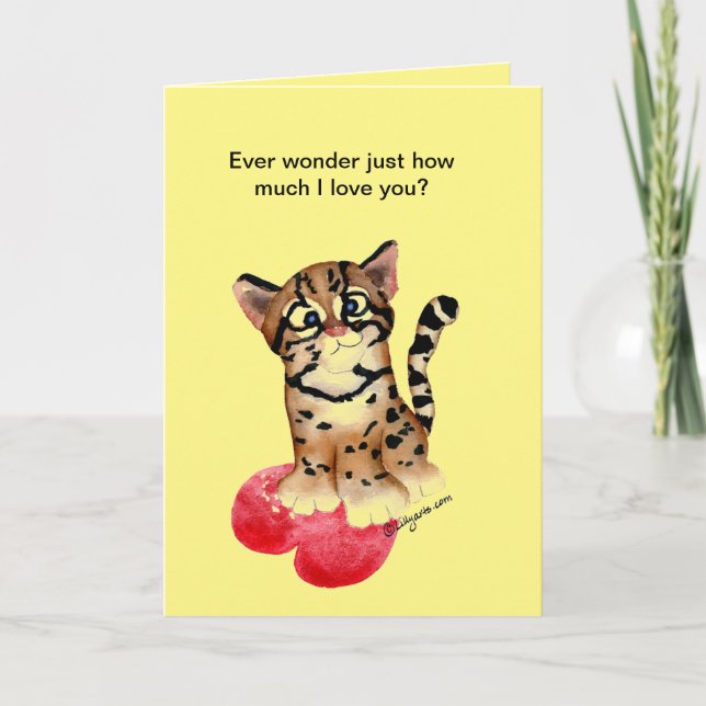 I Kärlek är du ett oktelot Pun Valentine Card Helgkort (Framsida)