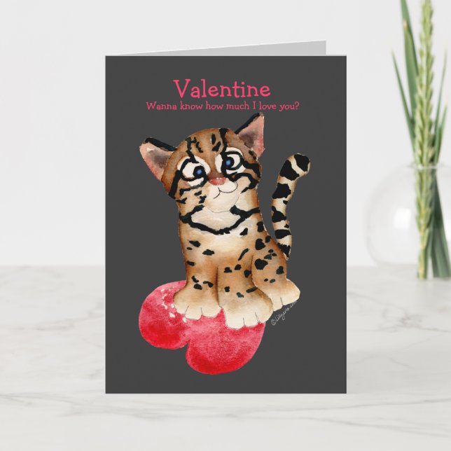 I Kärlek är du ett oktelot Valentine Blk Card Helgkort (Framsida)