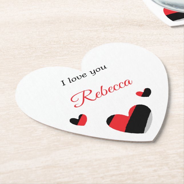 I kärlek är du färglösa hjärtan vit underlägg papper (Vinklad)