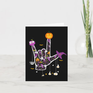 I Kärlek är du Halloween-teckenspråk Halloween G Kort