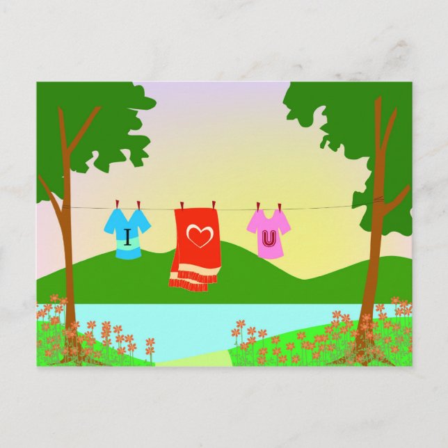 I Kärlek är du klädd i en kläder Vykort (Framsida)