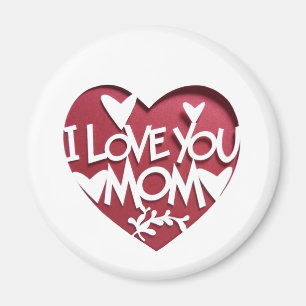 I KÄRLEK ÄR DU MAMMA 3D-HJÄRTMAGNETS MAGNET