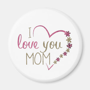 I KÄRLEK ÄR DU MAMMA FLOWER MAGNETS MAGNET