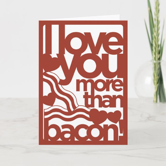 I Kärlek är du mer än baconkort Helgkort (Framsida)